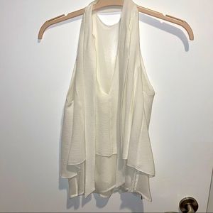 Zara white flowy sleeveless tank top in size small